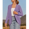 ZESICA Womens Fall Fashion Open Front Cardigan Sweaters(Violet)