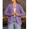 ZESICA Womens Fall Fashion Open Front Cardigan Sweaters(Violet)