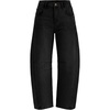 ZESICA 2026 Barrel Jeans for Women Trendy Wide Leg Pants(Black)