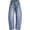 ZESICA 2026 Barrel Jeans for Women Trendy Wide Leg Pants(Blue)
