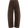 ZESICA 2026 Barrel Jeans for Women Trendy Wide Leg Pants(Browncheetah)
