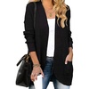 ZESICA Womens Fall Fashion Open Front Cardigan Sweaters(Black)