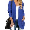 ZESICA Womens Fall Fashion Open Front Cardigan Sweaters(Blue)