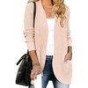 ZESICA Womens Fall Fashion Open Front Cardigan Sweaters(Blush)