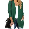 ZESICA Womens Fall Fashion Open Front Cardigan Sweaters(Forestgreen)