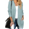 ZESICA Womens Fall Fashion Open Front Cardigan Sweaters(Mint)