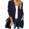 ZESICA Womens Fall Fashion Open Front Cardigan Sweaters(Navy)