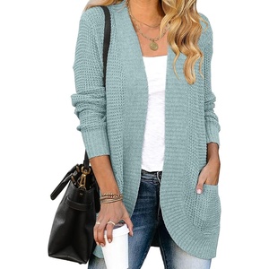 ZESICA Womens Fall Fashion Open Front Cardigan Sweaters(Mint)