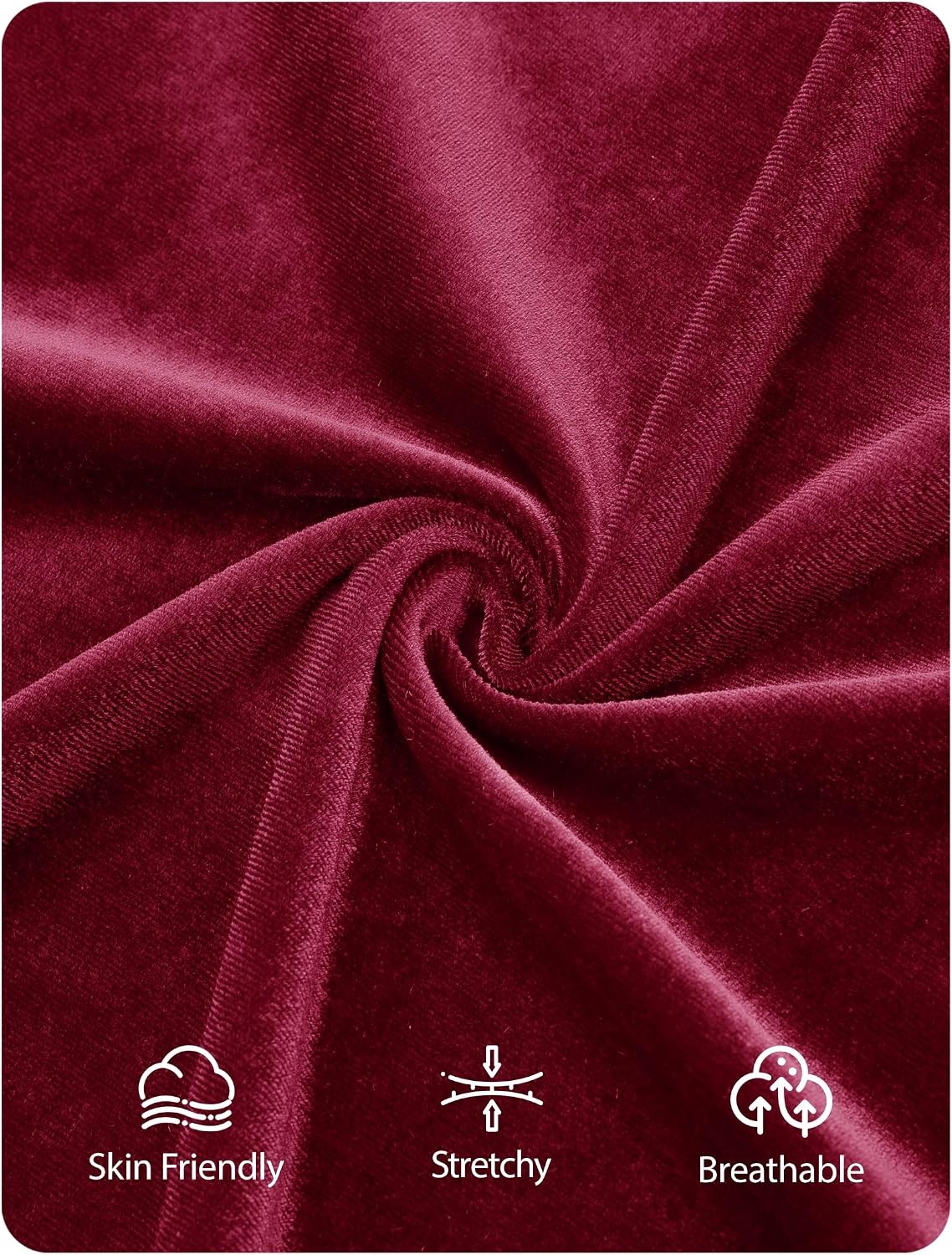 image:imageZESICA Womens Velvet Long Sleeve Off Shoulder Formal Bodycon Maxi DressBurgundy