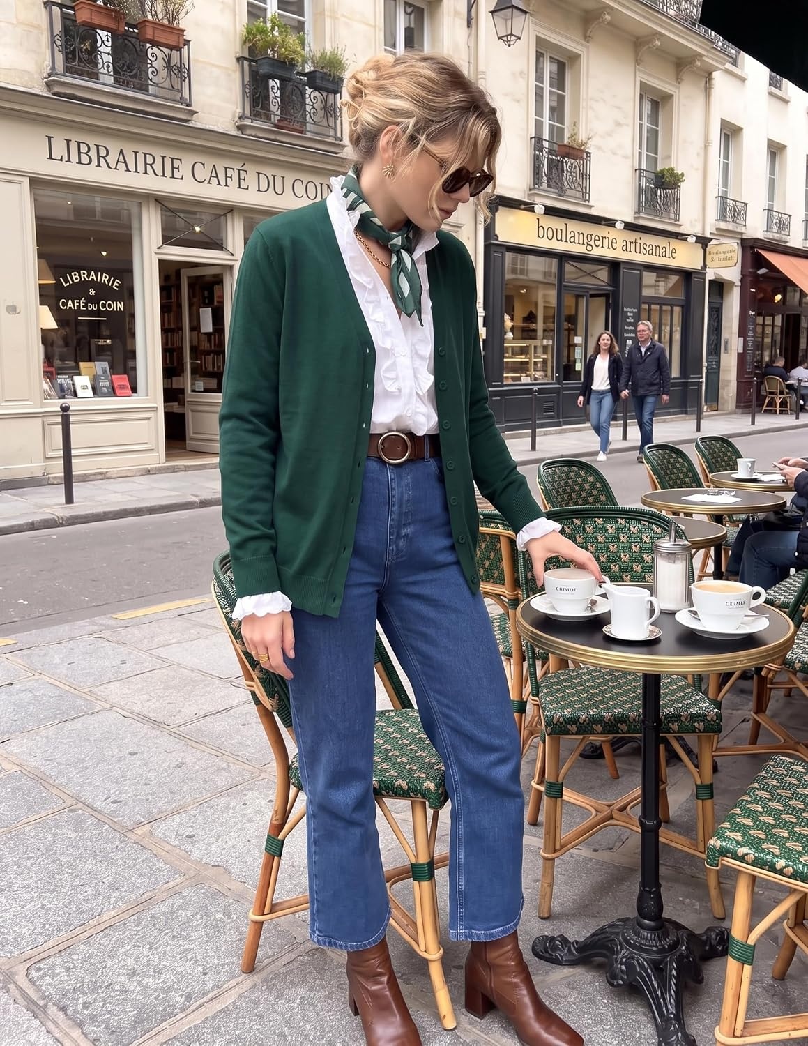 image:imageZESICA Womens Wool Blend Lightweight Cardigan Sweaters 2026 Fall OutfitsDarkgreen