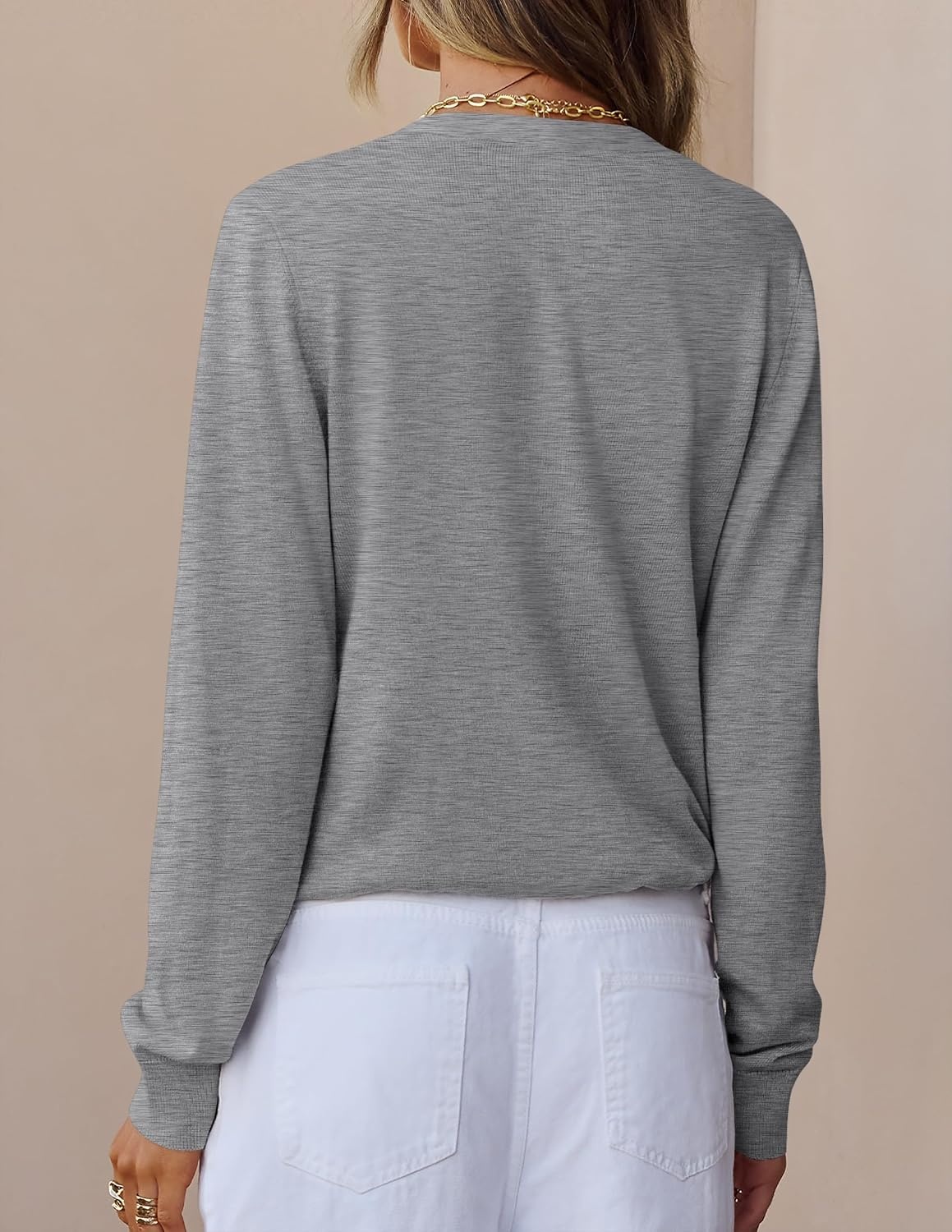 image:imageZESICA Womens Wool Blend Lightweight Cardigan Sweaters 2026 Fall OutfitsGray
