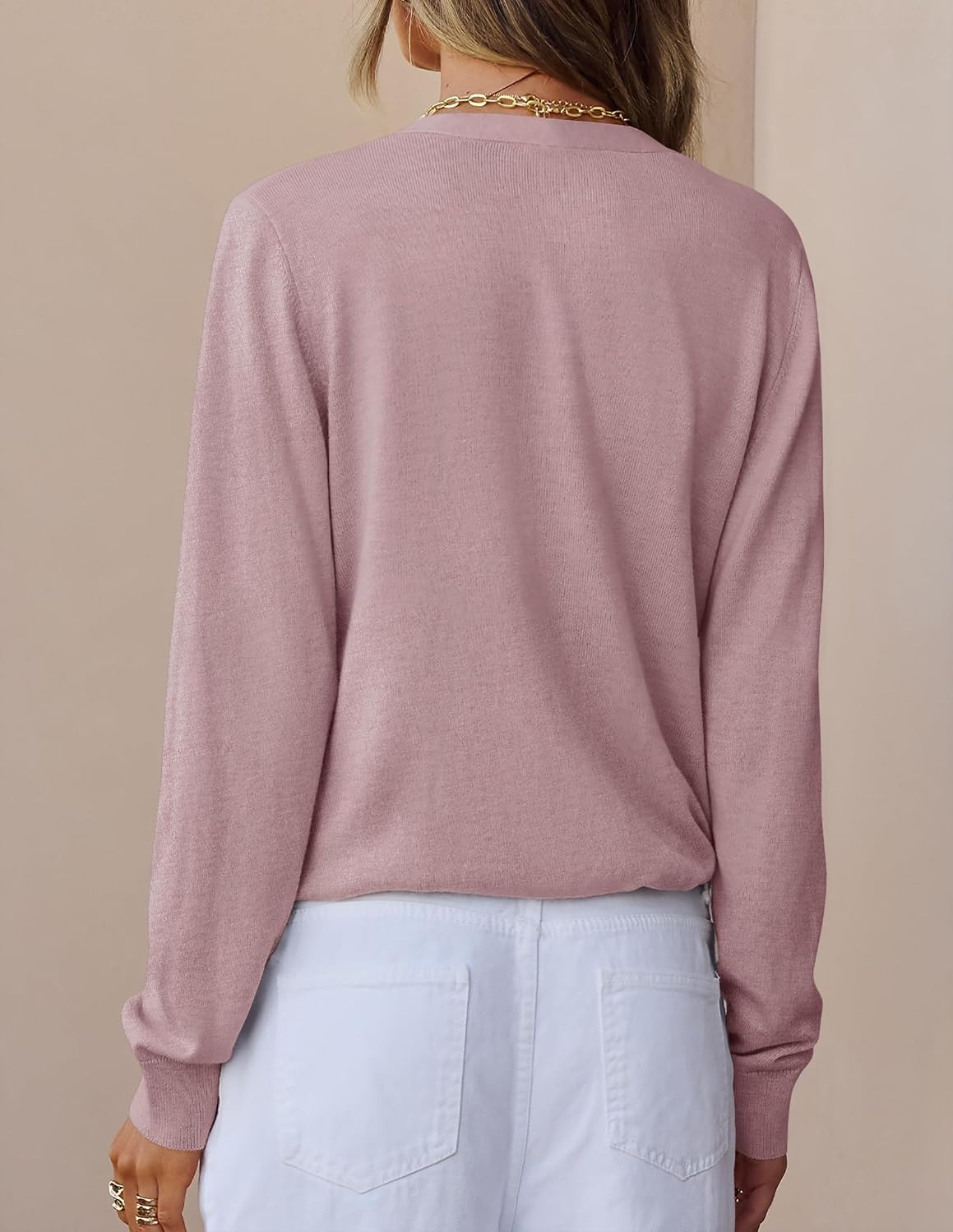 image:imageZESICA Womens Wool Blend Lightweight Cardigan Sweaters 2026 Fall OutfitsGreypink