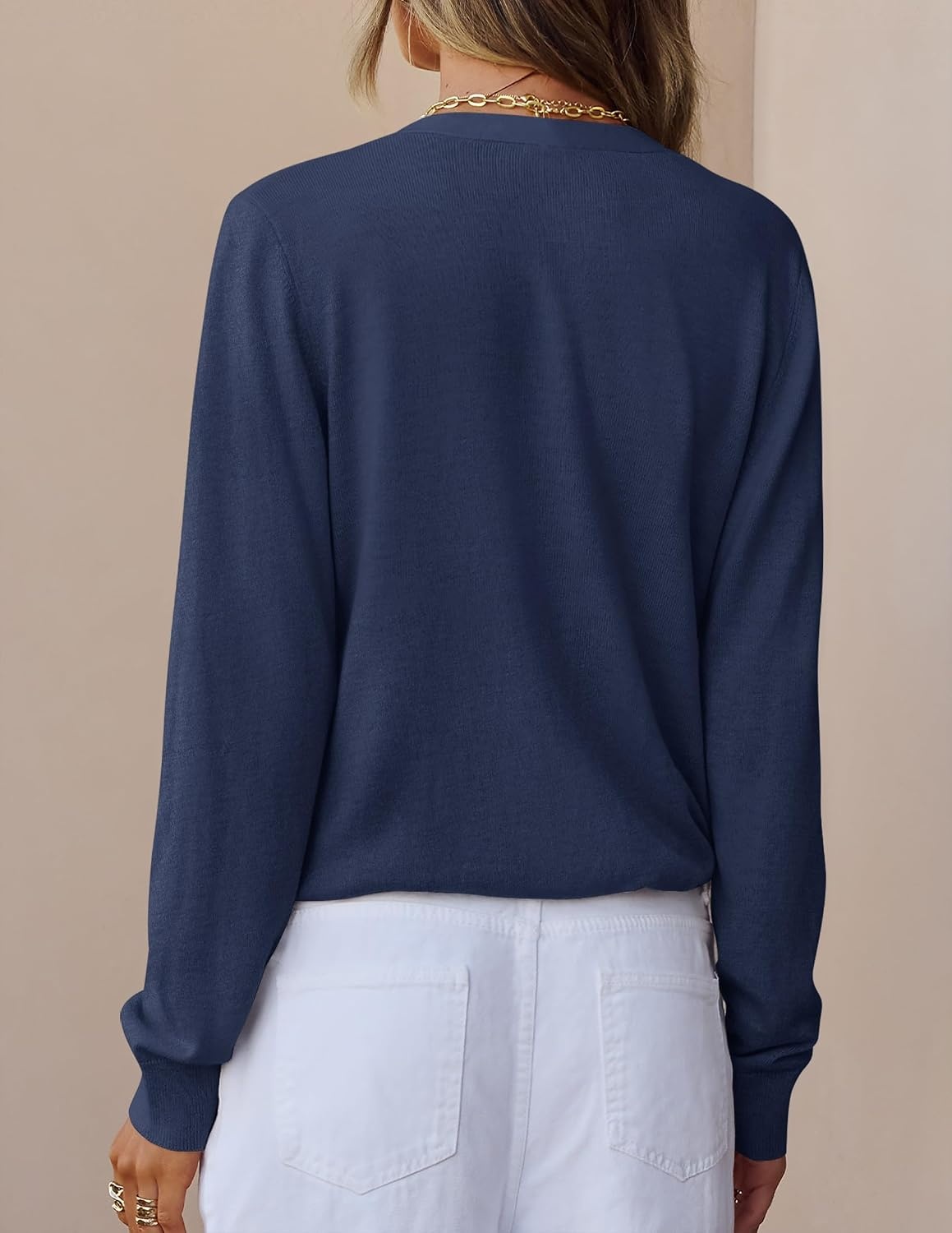 image:imageZESICA Womens Wool Blend Lightweight Cardigan Sweaters 2026 Fall OutfitsNavy