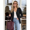 ZESICA Women’s Wool Blend Lightweight Cardigan Sweaters 2026 Fall Outfits(Black)