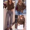 ZESICA Women’s Wool Blend Lightweight Cardigan Sweaters 2026 Fall Outfits(Coffee)