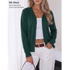 ZESICA Women’s Wool Blend Lightweight Cardigan Sweaters 2026 Fall Outfits(Darkgreen)