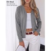 ZESICA Women’s Wool Blend Lightweight Cardigan Sweaters 2026 Fall Outfits(Gray)
