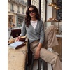 ZESICA Women’s Wool Blend Lightweight Cardigan Sweaters 2026 Fall Outfits(Gray)