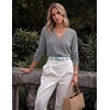 ZESICA Women’s Wool Blend Lightweight Cardigan Sweaters 2026 Fall Outfits(Gray)