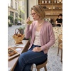 ZESICA Women’s Wool Blend Lightweight Cardigan Sweaters 2026 Fall Outfits(Greypink)