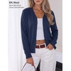 ZESICA Women’s Wool Blend Lightweight Cardigan Sweaters 2026 Fall Outfits(Navy)