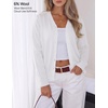 ZESICA Women’s Wool Blend Lightweight Cardigan Sweaters 2026 Fall Outfits(White)