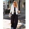 ZESICA Women’s Wool Blend Lightweight Cardigan Sweaters 2026 Fall Outfits(White)