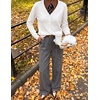 ZESICA Women’s Wool Blend Lightweight Cardigan Sweaters 2026 Fall Outfits(White)