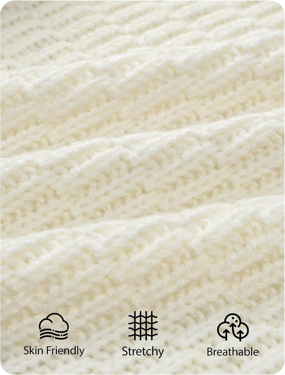 image:imageZESICA Womens Chunky Open Front Knit Cardigan SweatersWhite