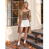 ZESICA Womens 2026 Fall Long Sleeve Wrap Off Shoulder Y2K Going Out Tops(Lightbrown)