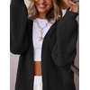 ZESICA Women’s Chunky Open Front Knit Cardigan Sweaters(Black)