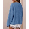 ZESICA Women’s Chunky Open Front Knit Cardigan Sweaters(Blue)
