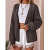ZESICA Women’s Chunky Open Front Knit Cardigan Sweaters(Coffee)