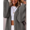 ZESICA Women’s Chunky Open Front Knit Cardigan Sweaters(Dark Grey)