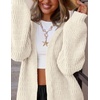 ZESICA Women’s Chunky Open Front Knit Cardigan Sweaters(White)