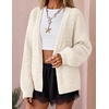ZESICA Women’s Chunky Open Front Knit Cardigan Sweaters(White)
