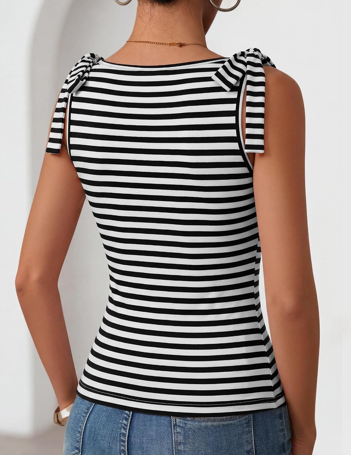 image:imageZESICA Womens Cute Summer Tie Shoulder Going Out Y2K Tank TopDim
