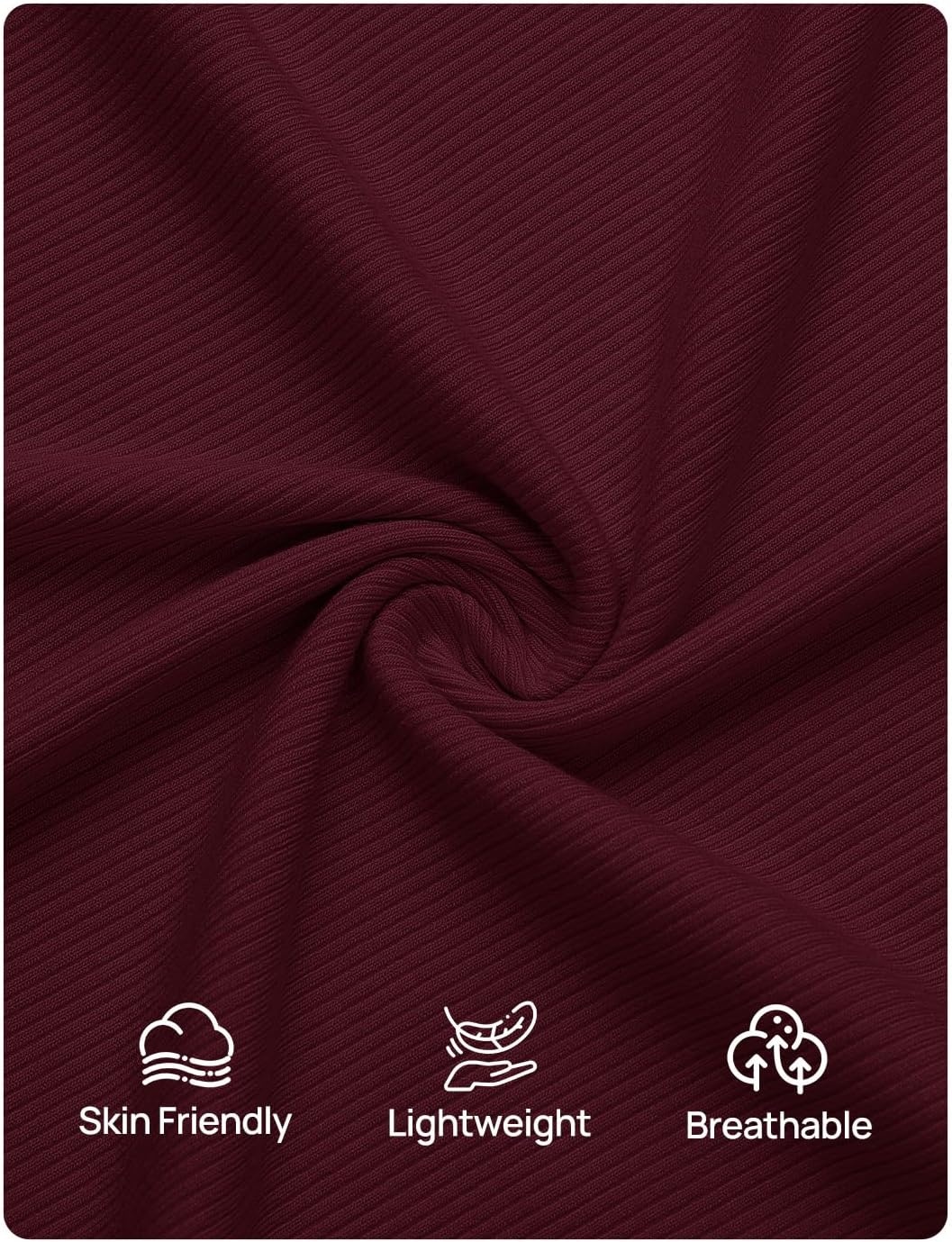 image:imageZESICA Womens Cutout Mock Neck Puff Long Sleeve Shirt Fall Knit Blouse TopBurgundy