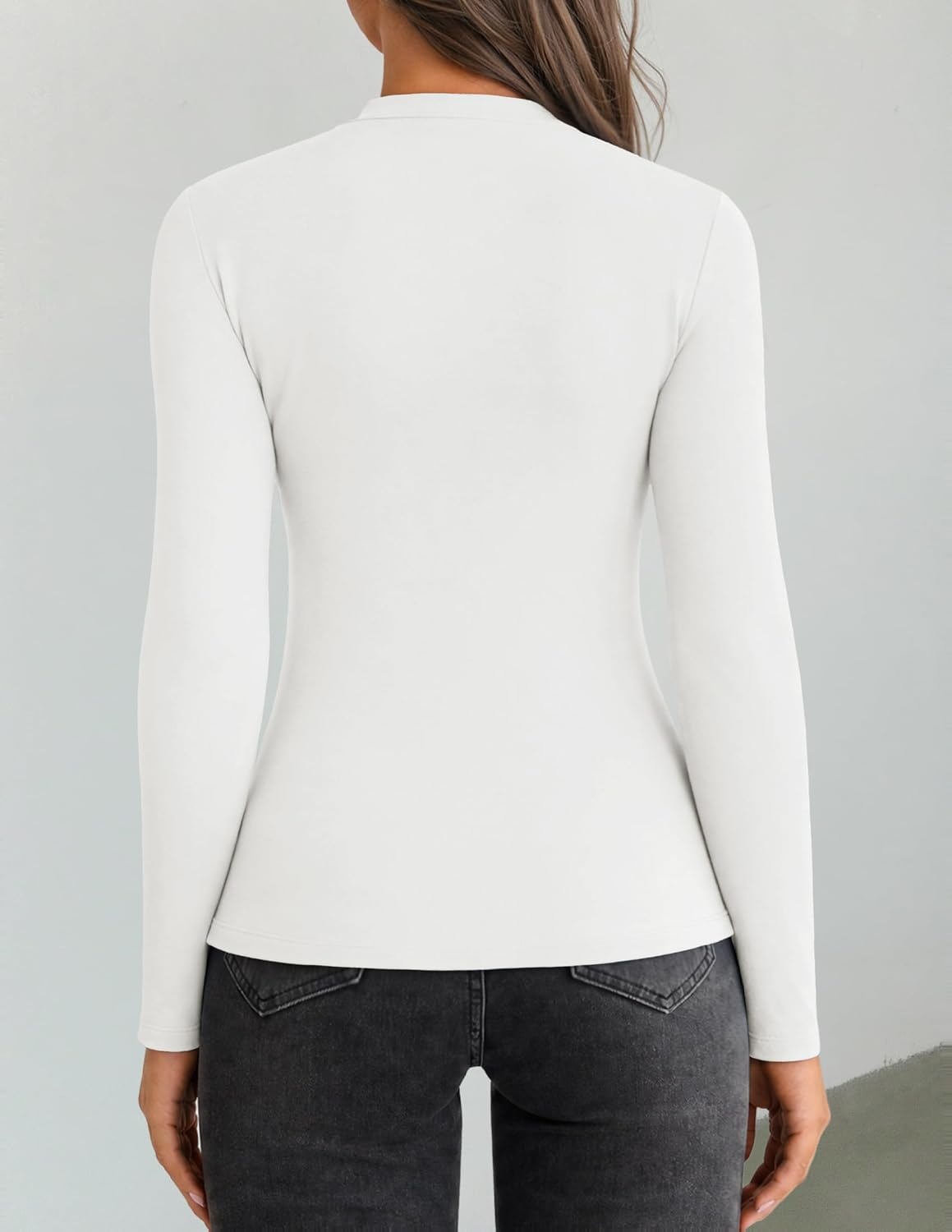 image:imageZESICA Womens Fall Long Sleeve Twist Knot Business Casual TopsWhite