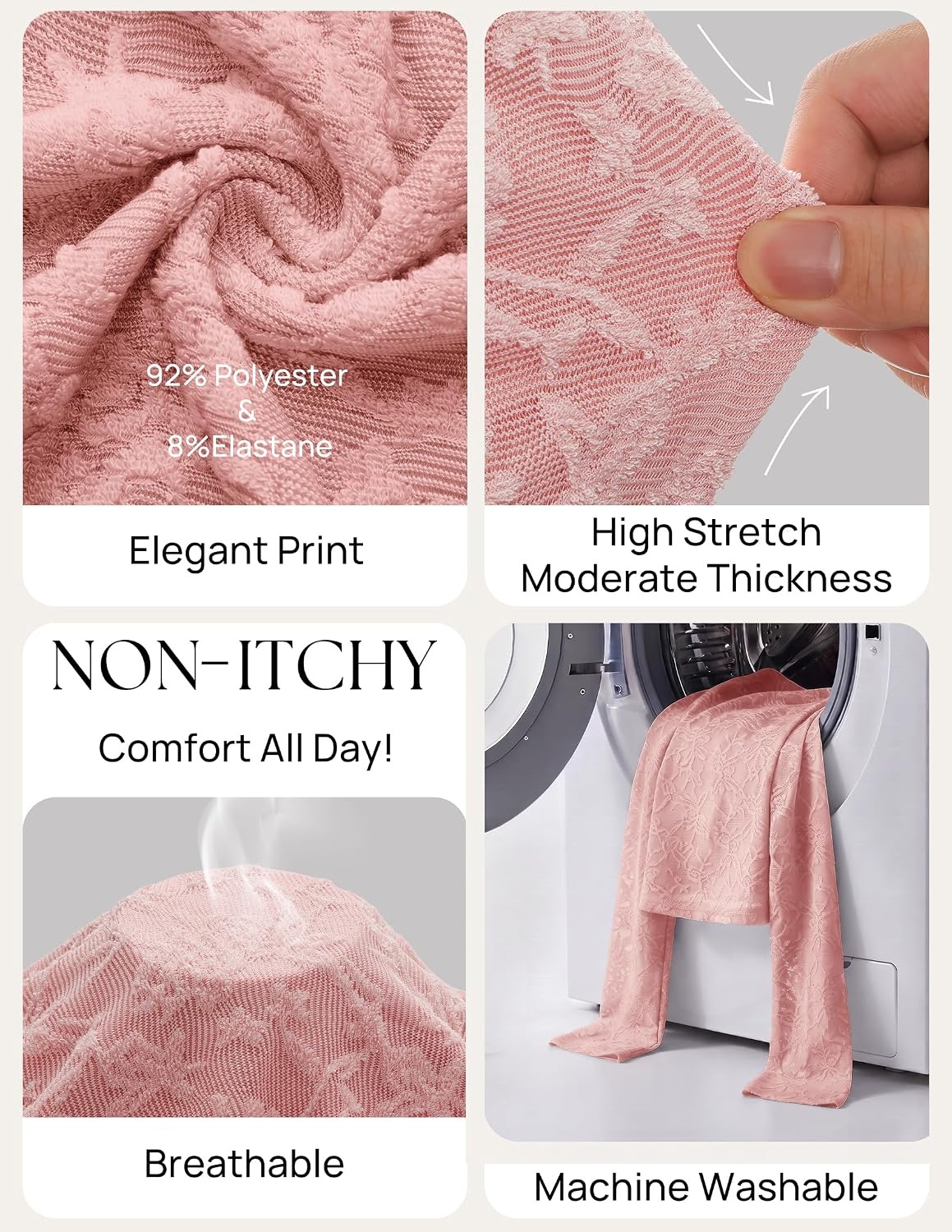 image:imageZESICA Womens Floral Lace Long Sleeve Boat Neck Going Out TopsPink