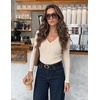 ZESICA Fall Long Sleeve Henley Shirts for Women Dressy Casual 2026(Apricot)