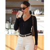 ZESICA Fall Long Sleeve Henley Shirts for Women Dressy Casual 2026(Black)