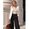 ZESICA Womens 3/4 Sleeve Asymmetrical Fall Shirts Ruched Going Out Tops(Apricot)
