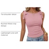 ZESICA Womens Cute Summer Tie Shoulder Going Out Y2K Tank Top(Pink)