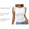 ZESICA Womens Cute Summer Tie Shoulder Going Out Y2K Tank Top(White)