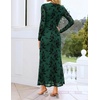 ZESICA Womens Fall Long Sleeve Bodycon Mesh Wedding Guest Formal Dress(Green)