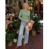 ZESICA Women’s Off Shoulder Fall Long Sleeve Y2k Cute Going Out Tops(Green)