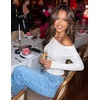 ZESICA Women’s Off Shoulder Fall Long Sleeve Y2k Cute Going Out Tops(White)