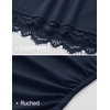ZESICA Women’s Summer One Shoulder Short Sleeve Ruched Going Out Tops(Navy)