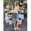 ZESICA Womens Summer Wool Blend Short Sleeve Sweater Tops(Apricot)